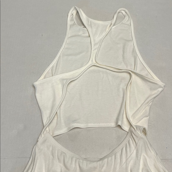 FREE PEOPLE FP BEACH BETHANY MIDI CUT-PUT DRESS WHITE MEDIUM NEW WITH TAGS - Picture 5 of 11